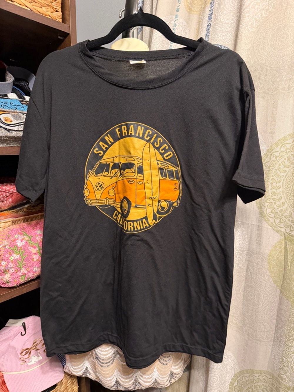 San Francisco California Graphic Tee - Black & Mustard